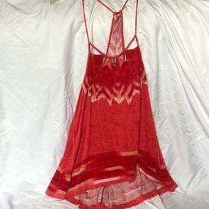Red Free People Tank